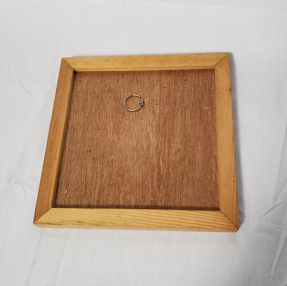 Two Vintage Christmas Holiday Framed Tile Trivets Wall Hangings - Picture 4 of 5